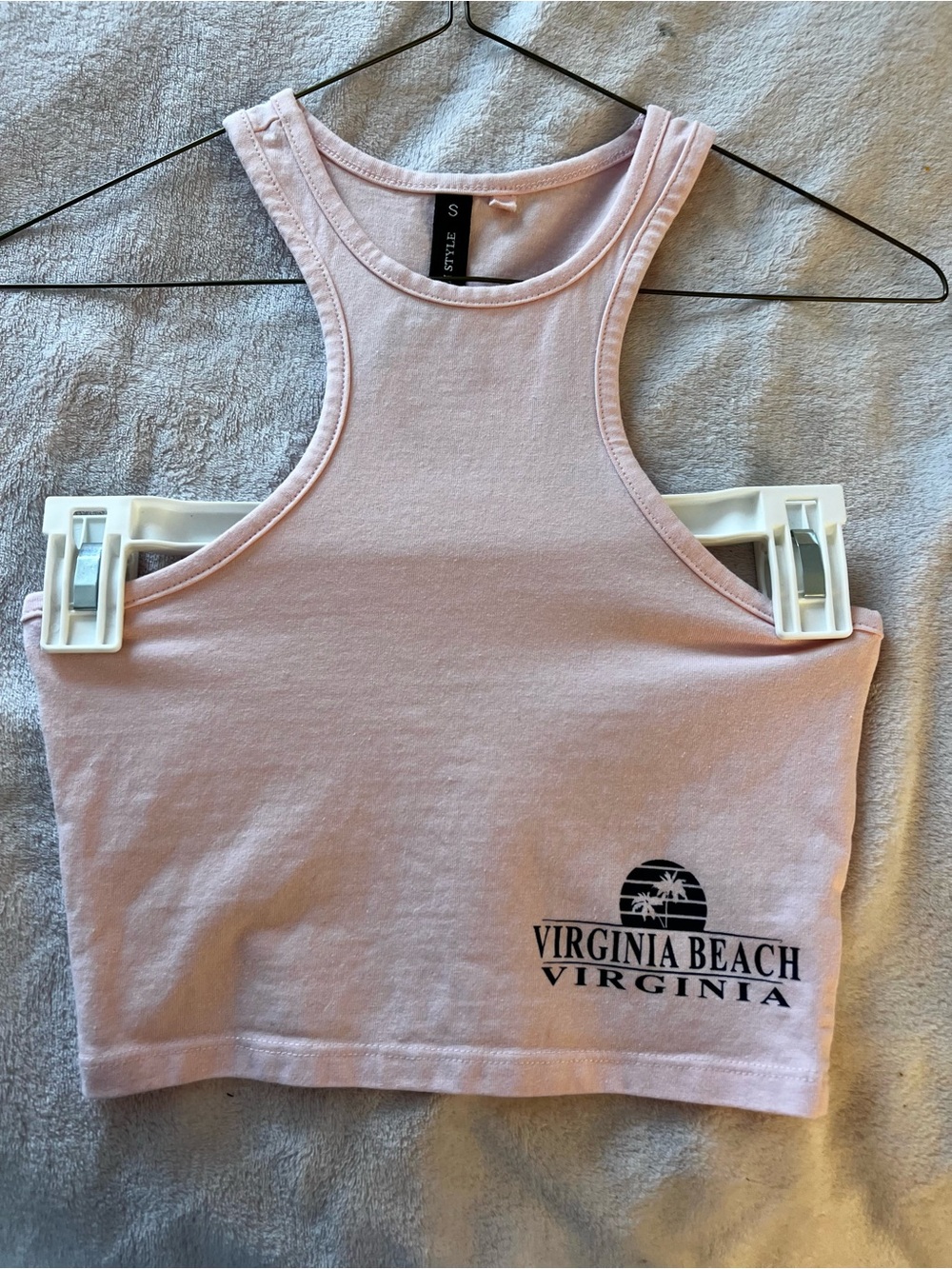 Hot Miami Styles Pink Virginia Beach Cropped Tank